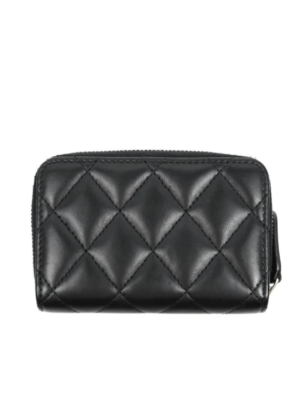 C H A N E L  zipped card holder in lambskin in Silver Hardware - Picture 2 of 7